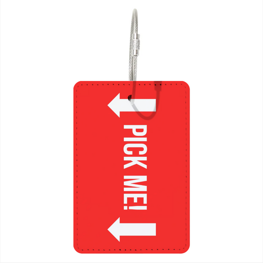 "Pick Me!" Suitcase Tag